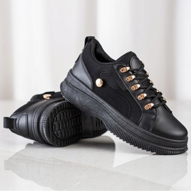 SHELOVET Sneakers nere sulla piattaforma nero 1
