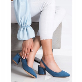 Goodin Décolleté slip-on con tacco a vista blu 1