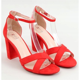 Sandali rossi con tacco alto NF-63P Red rosso 1