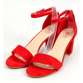 Sandali rossi con tacco alto LL-210P Red rosso 1