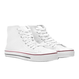 Sneakers bianche da uomo Gin alla caviglia bianco 1