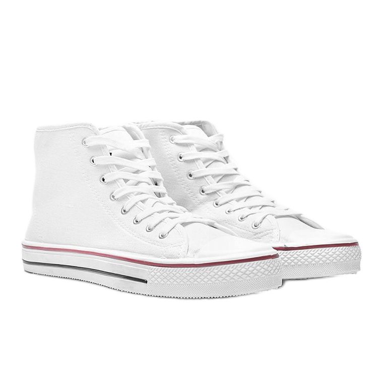 Sneakers bianche da uomo Gin alla caviglia bianco 1