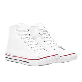 Sneakers bianche da donna Gampa caviglia bianca 1