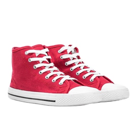 Sneakers rosse da uomo Gin alla caviglia rosso 1