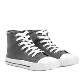 Sneakers grigie da uomo Gin alla caviglia grigio 1
