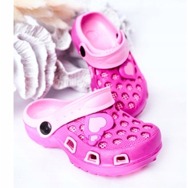 Pantofole in schiuma per bambini Kroks Fuchsia Jupiter rosa 1
