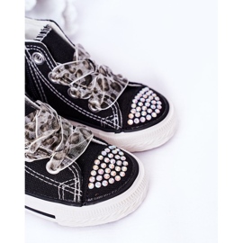 Sneakers Bambini Black Smile Con Cubic Zirconia nero 1