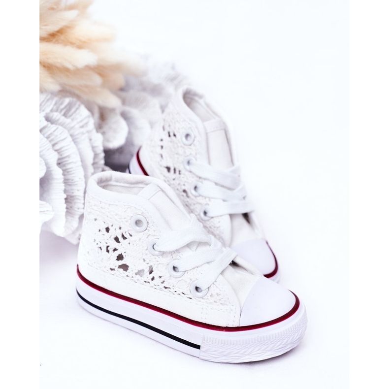 Sneakers Alte Bambini Con Laccio Roly-Poly Bianco bianca bianca 1