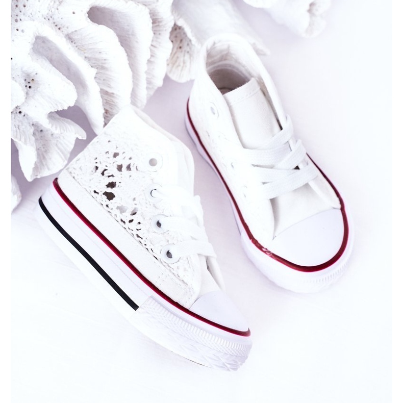 Sneakers Alte Bambini Con Laccio Roly-Poly Bianco 2
