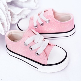 Sneakers rosa glitter per bambini Bling-Bling 1