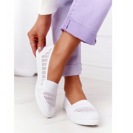 Sneakers Chillout bianche slip-on traforate bianco 2