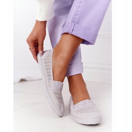 Sneakers Chillout grigie slip-on traforate grigio 2