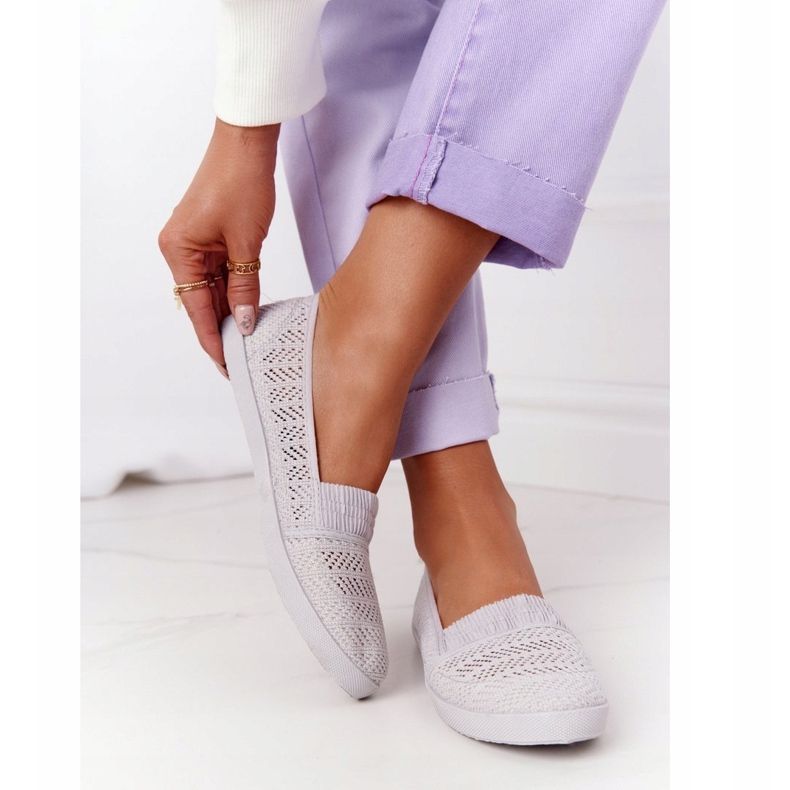 Sneakers Chillout grigie slip-on traforate grigio 2