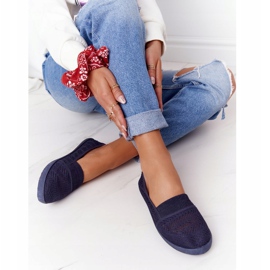 Sneakers Slip-On traforate Blu Navy Chillout 1