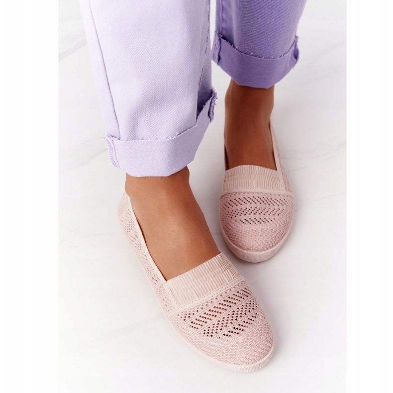 Sneakers Chillout rosa slip-on traforate 2