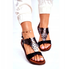 Sandali Bassi da Donna Sergio Leone Neri SK035 nero d'argento 2