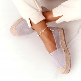 Espadrillas On The Straw Platform BL1922 Grey Highway grigio 3