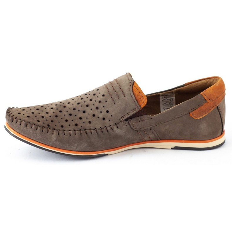 KOMODO Scarpe uomo mocassini 876 summer brown marrone arancia 1