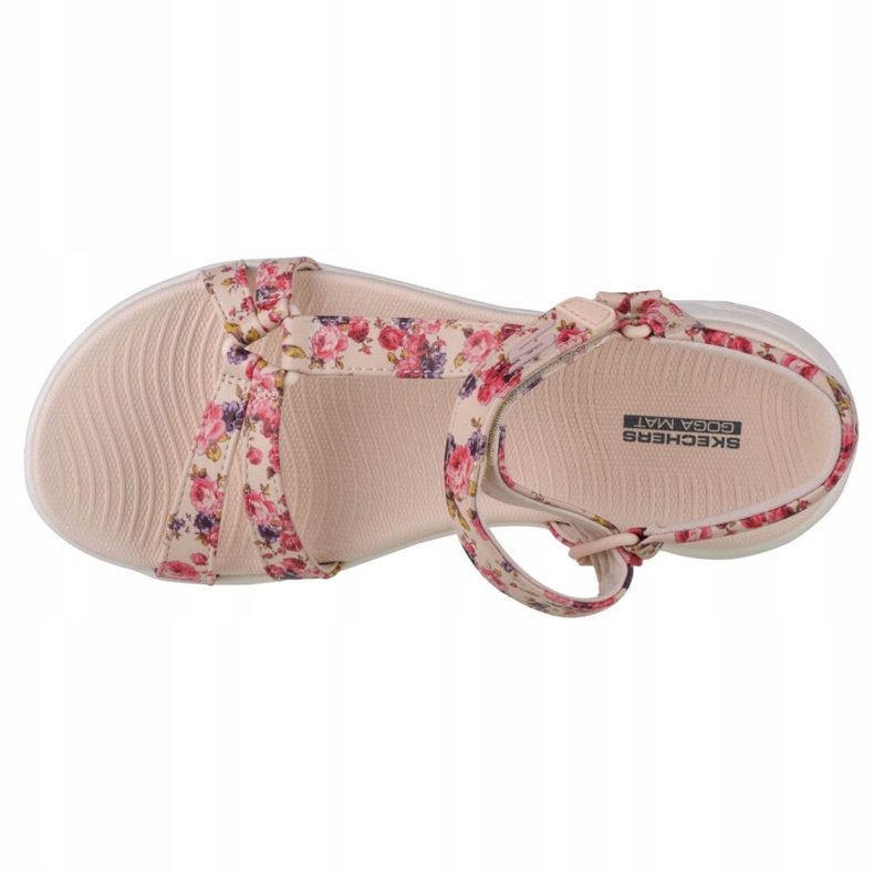 Skechers On The Go Sandali 600 Fleur W 140018-NTMT beige rosso viola rosa 2