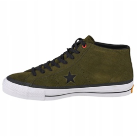 Converse One Star Pro Suede Mid M 153474C scarpe nero verde 1