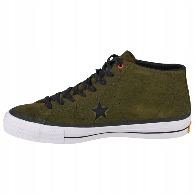 Converse One Star Pro Suede Mid M 153474C scarpe nero verde 1