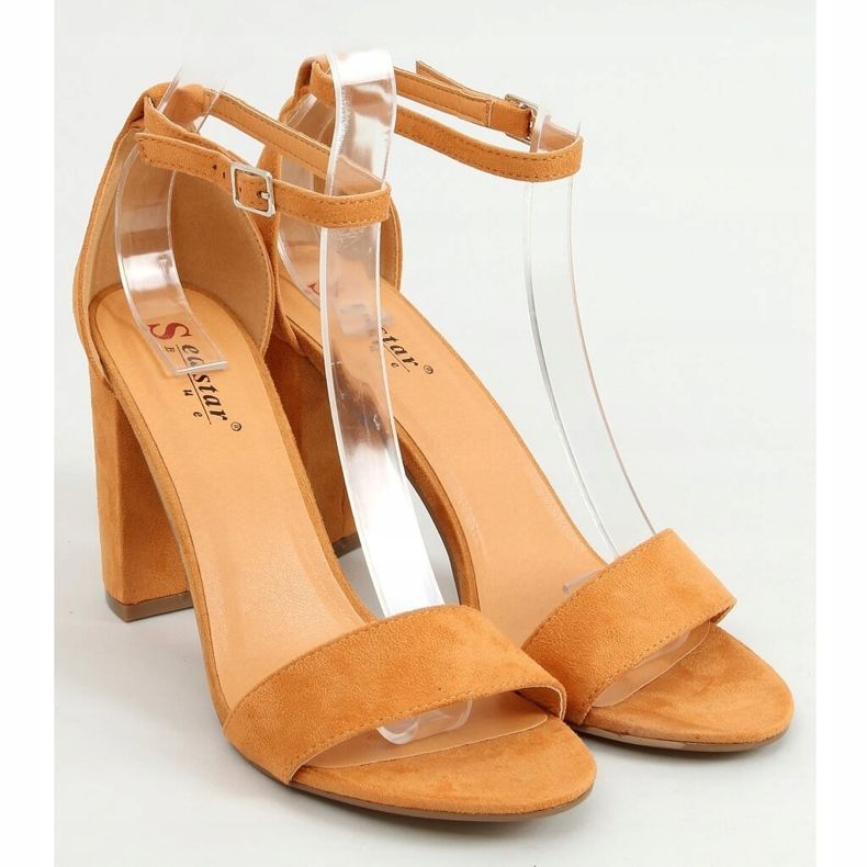 Sandali sul post cammello AF03P Camel marrone 1