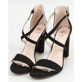 Sandali neri sul post GG-88P Black nero 1