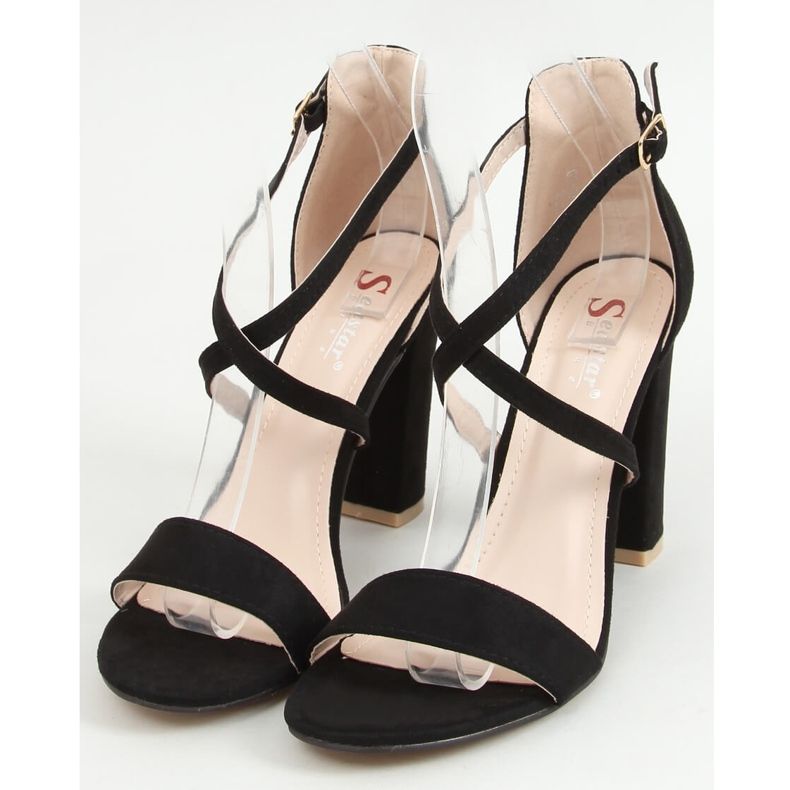 Sandali neri sul post GG-88P Black nero 1