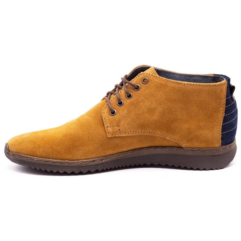Olivier Stivali da uomo in pelle 7018 rosso giallo 1