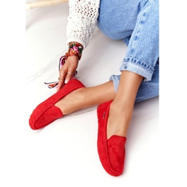 PH1 Mocassini donna in camoscio rosso San Marino 1
