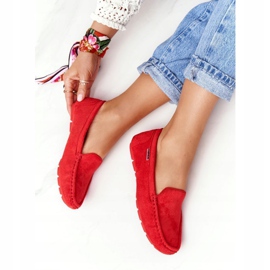 PH1 Mocassini donna in camoscio rosso San Marino 2