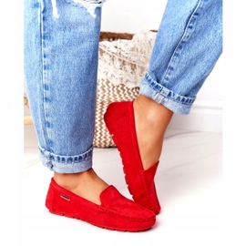 PH1 Mocassini donna in camoscio rosso San Marino 3