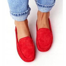 PH1 Mocassini donna in camoscio rosso San Marino 4