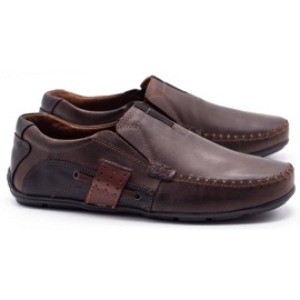 Mario Pala Mocassini in pelle maschile 834 marrone 1