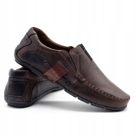 Mario Pala Mocassini in pelle maschile 834 marrone 2