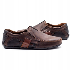 Mario Pala Mocassini in pelle maschile 834 marrone 3