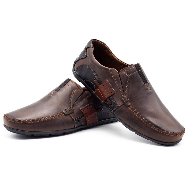 Mario Pala Mocassini in pelle maschile 834 marrone 4