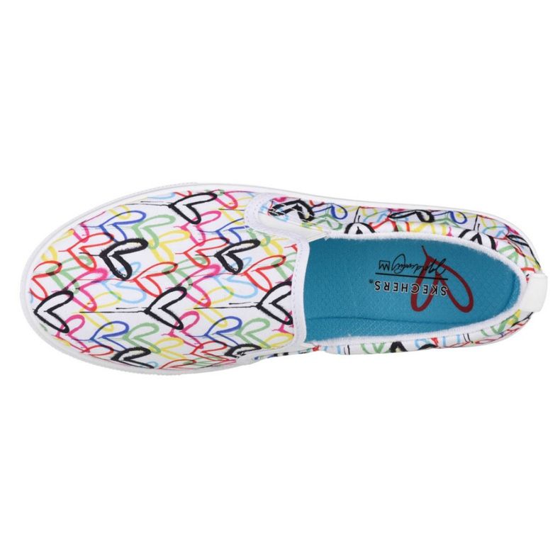 Skechers Poppy Drippin Love W 155503-WMLT bianco nero blu rosa multicolore verde giallo 2