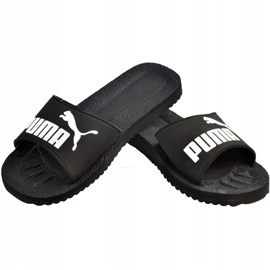 Pantofole Puma Purecat bianche e nere 360262 01 bianca nero 1