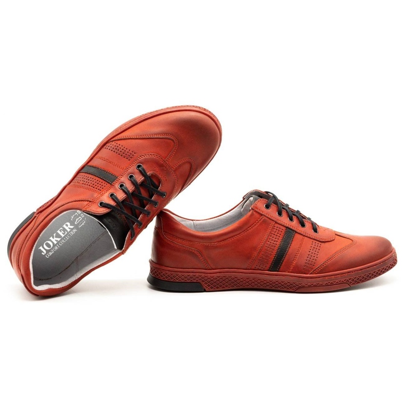 Joker Scarpe casual da uomo in pelle S21 / 2 rosse rosso 2