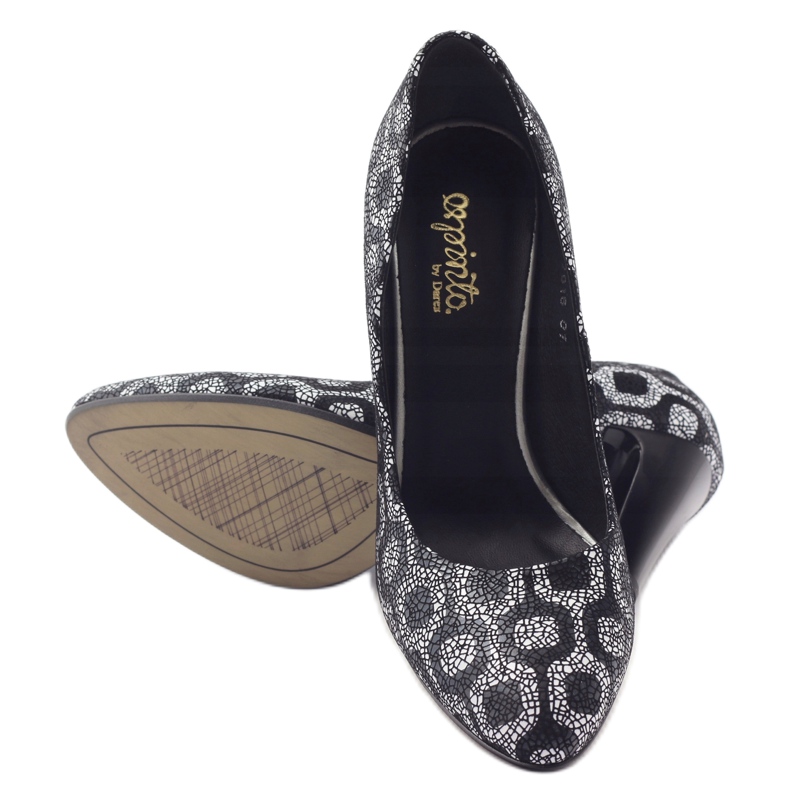 Espinto Décolleté su tacco nero / bianco 3