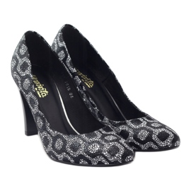 Espinto Décolleté su tacco nero / bianco 4