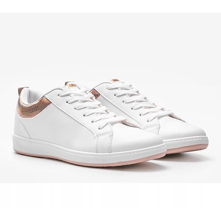 Sneakers olografiche Madalynn bianche e oro bianca 1