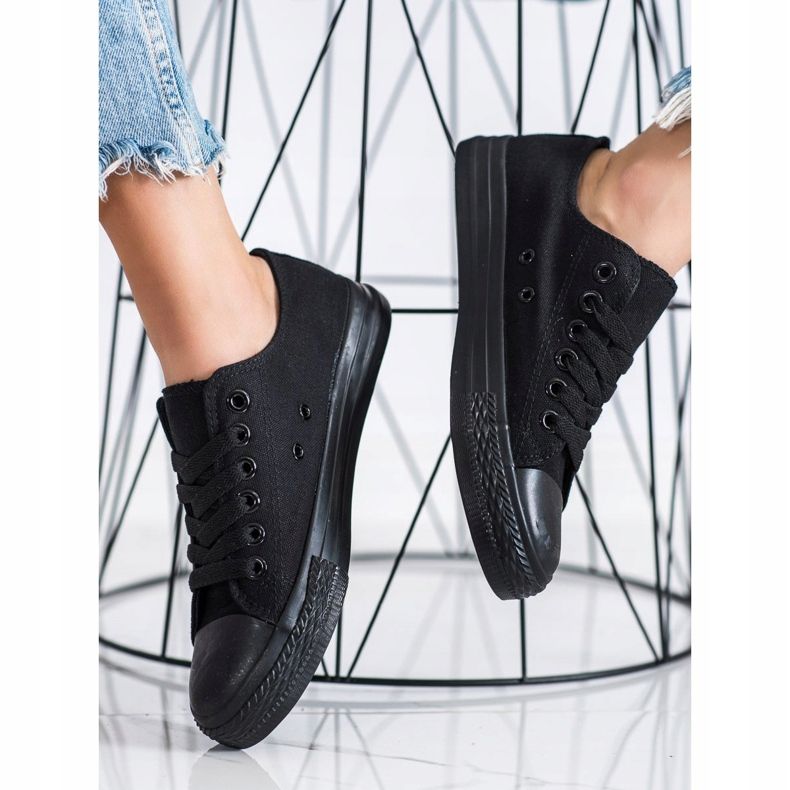SHELOVET Sneakers sportive nere nero 1
