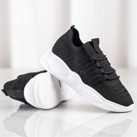 SHELOVET Scarpe da ginnastica classiche in tessuto nero 1