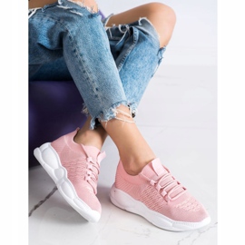 SHELOVET Scarpe da ginnastica classiche in tessuto rosa 2