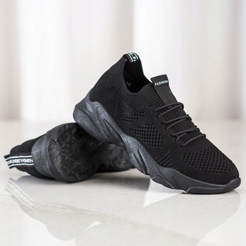 SHELOVET Scarpe sportive slip-on nero 1