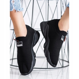 SHELOVET Sneakers alla moda senza lacci nero 1