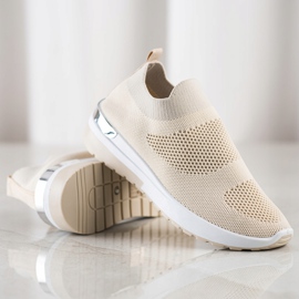 SHELOVET Scarpe da ginnastica senza lacci beige 1
