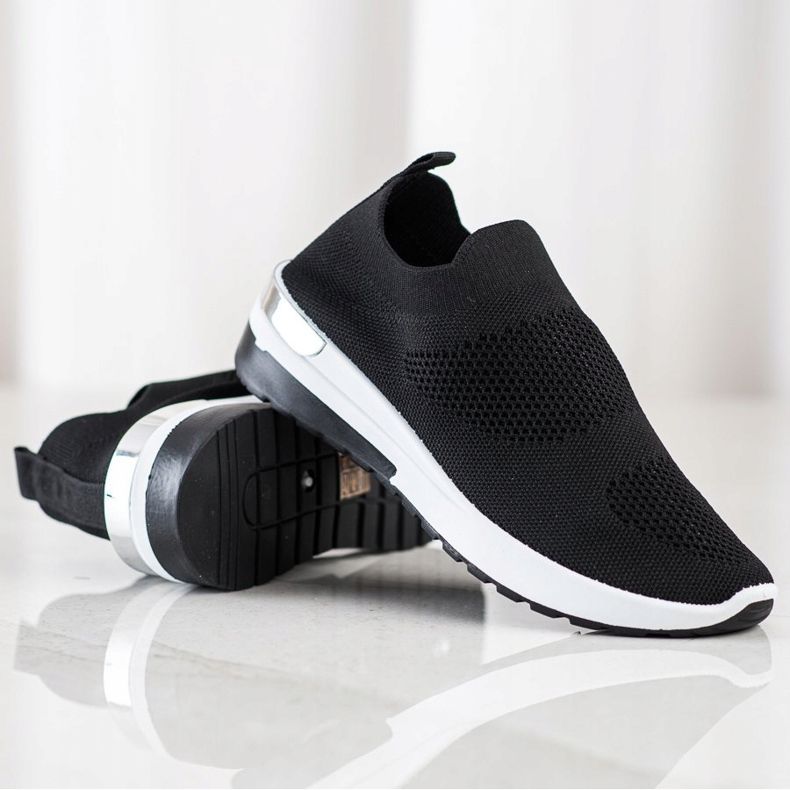 SHELOVET Scarpe da ginnastica senza lacci nero 1